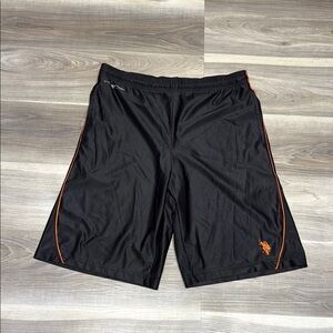 U.S. Polo Assn. Black and Orange Athletic Shorts size medium